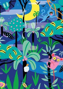 Kaart Night Jungle, Marijke Buurlage Illustration 2