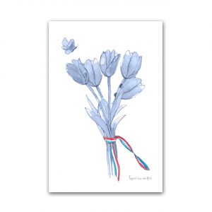 Kaart Hollands blauw tulpen, Fantasiebeestjes 1
