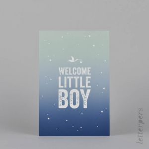 Kaart Welcome little boy (irisdruk), Letterpers 1