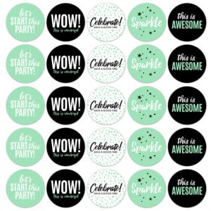 Sticker party mint rond (CWH) 2