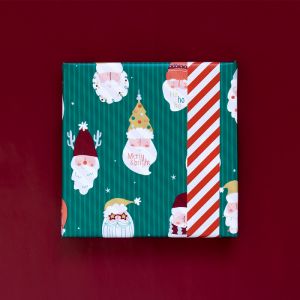 Kerst cadeaupapier kerstman (HOP) 1