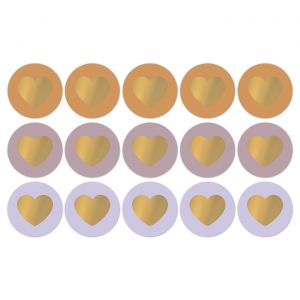 Sticker hart paars/oker (CWH) 2