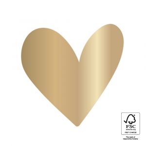 Sticker glimmend gouden hart (HOP) 2