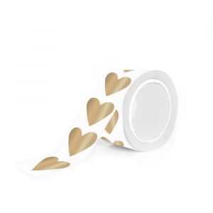 Sticker glimmend gouden hart klein (HOP) 1