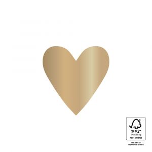 Sticker glimmend gouden hart klein (HOP) 2