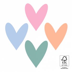 Pastel gekleurde hartjes stickers (HOP) 2