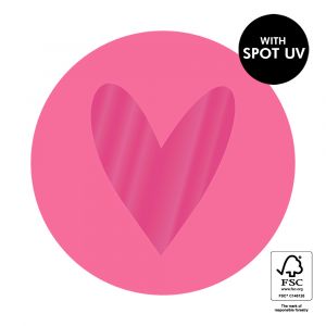 Sticker rose met UV hart (HOP) 2