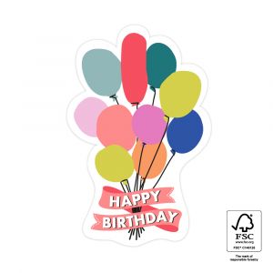 Sticker happy birthday tros ballonnen (HOP) 2