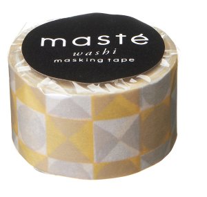 Masking tape Multi in grijs geel vierkantje/rondje 1