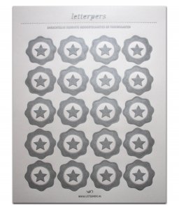 Sticker zilver ster Letterpers 1