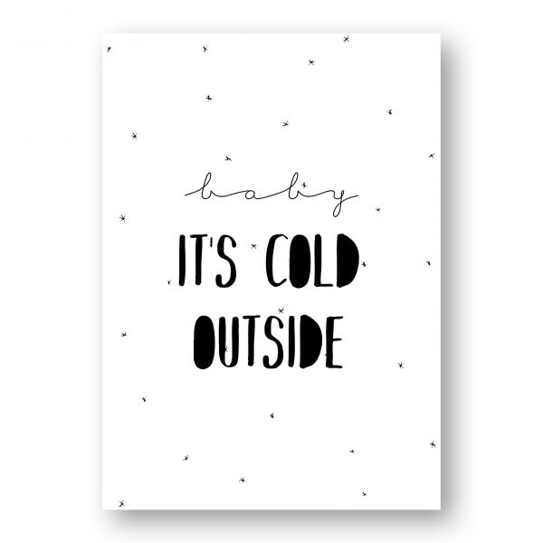 A4 Kerstposter, it's cold outside, MOODZ Design