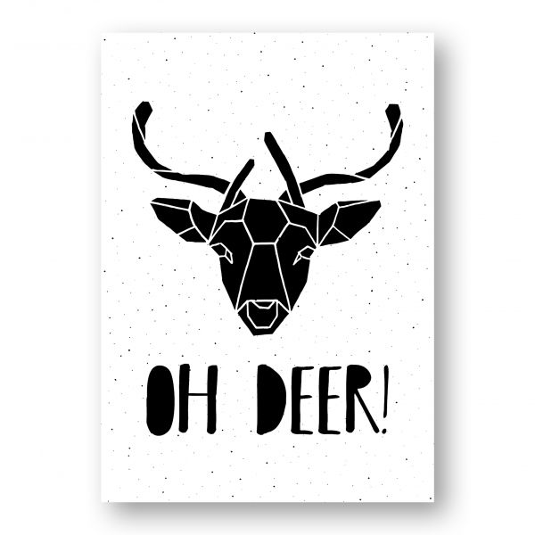 A4 Kerstposter oh deer, MOODZ Design