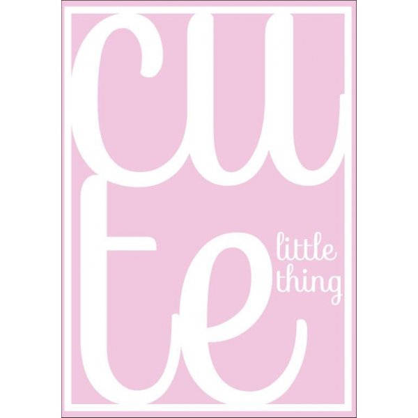 Sparkling Paper poster A4, Cute Little Thing Pink