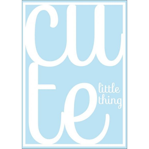 Sparkling Paper poster A4, Cute Little Thing Blue