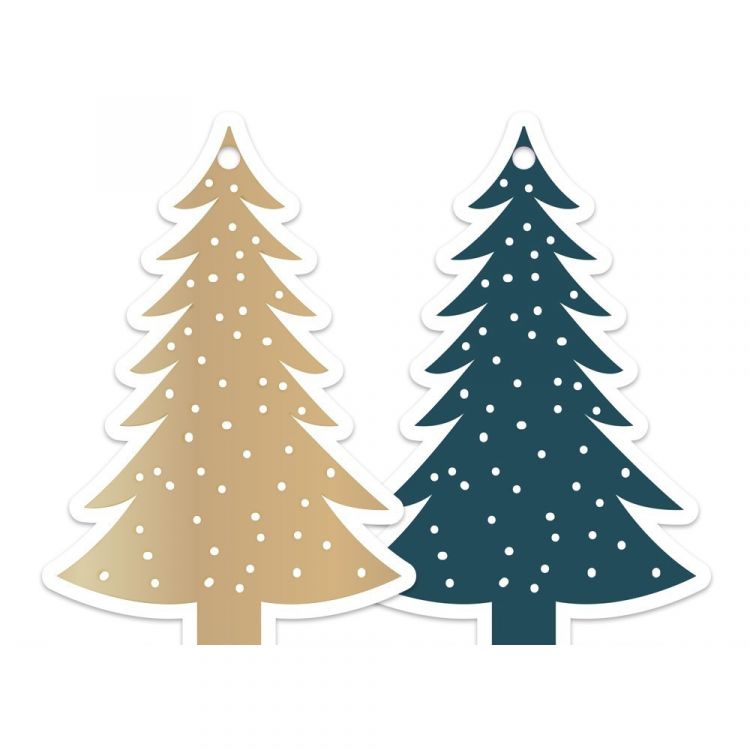 Kerstboom tag of label, HOP