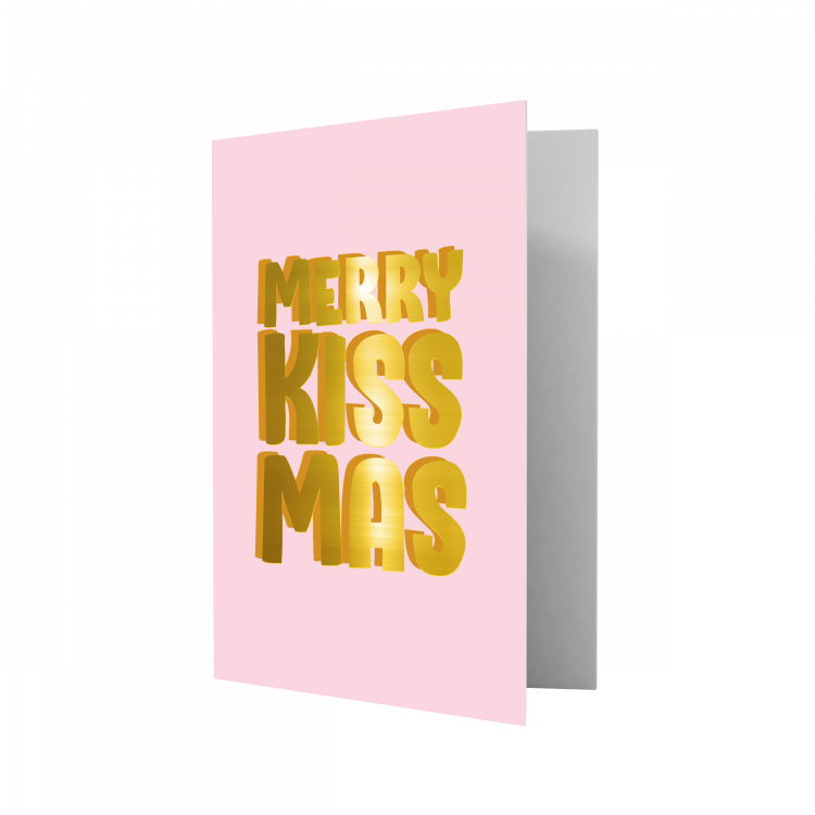 Kerstkaart Merry Kissmas, Studio Stationery