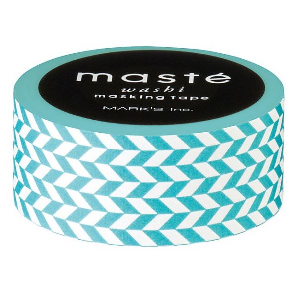 Maskingtape in turquoise/wit wieber Masté