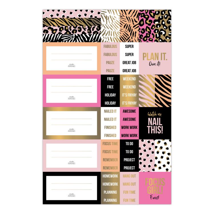 Stickervel pink & Gold Studio Stationery