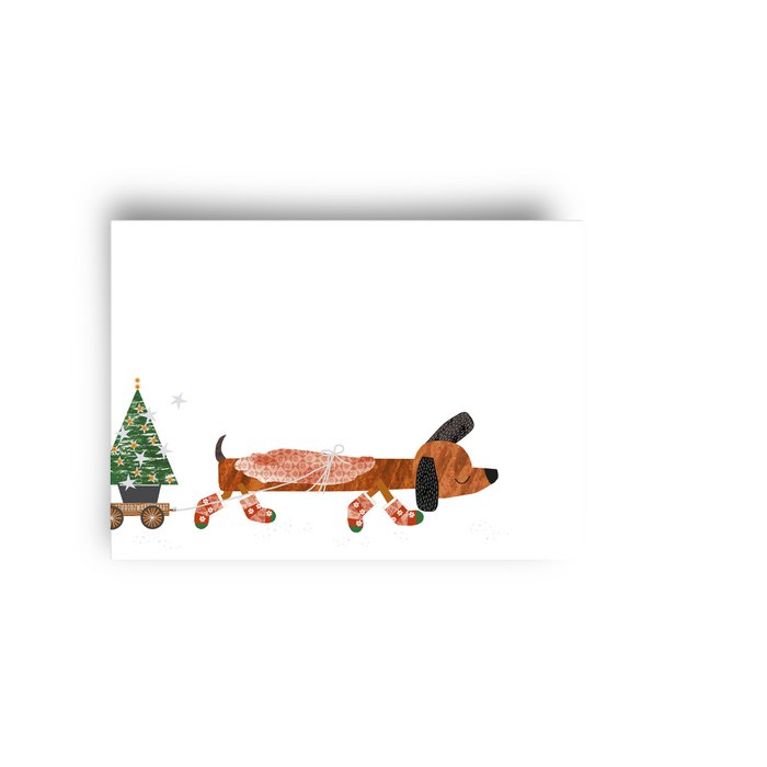 Kerstkaart 'kerstteckel', Studiozwaanstraat