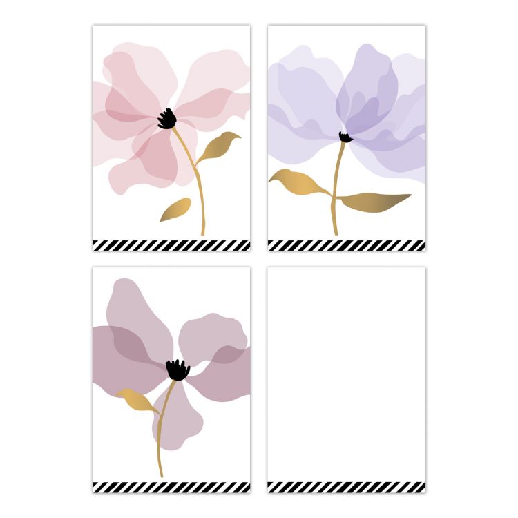Set minikaartje bloem