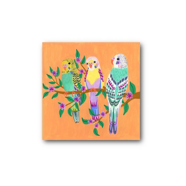 Art print parkietjes, Kirsten Blom
