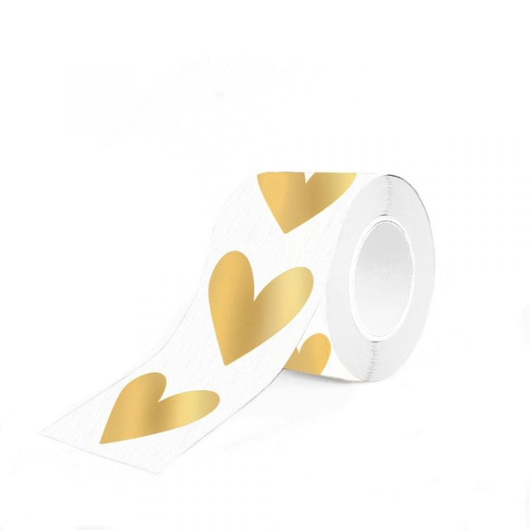 Sticker glimmend gouden hart (HOP)