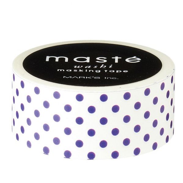 Maskingtape wit met paarse stip Masté