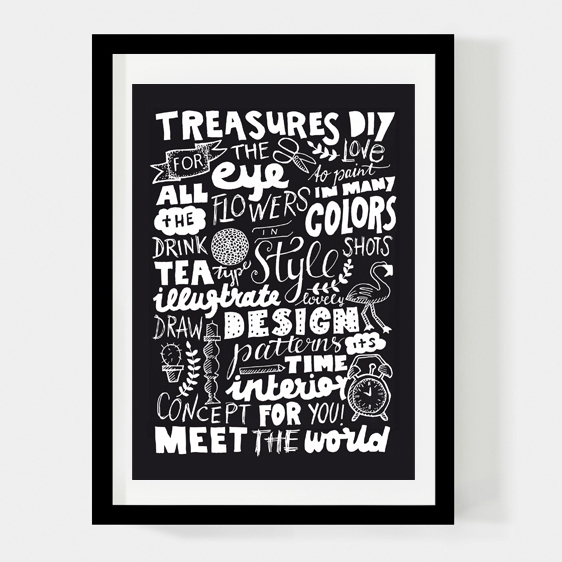 Treasures for the eye poster 50x70cm Paperfuel