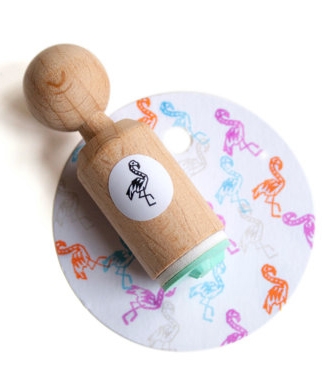 Mini stempel flamingo Miss Honeybird