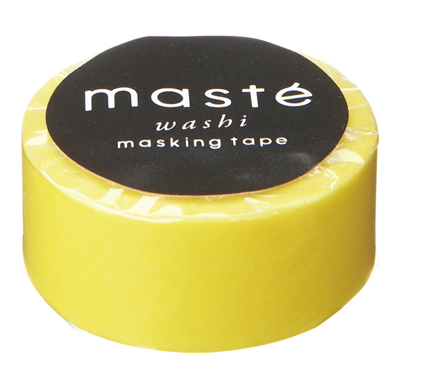 Masking tape in effen geel