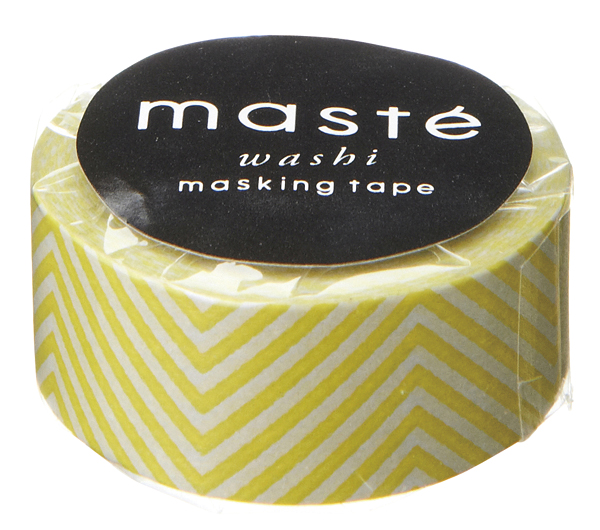 Masking tape in geel zig zag patroon